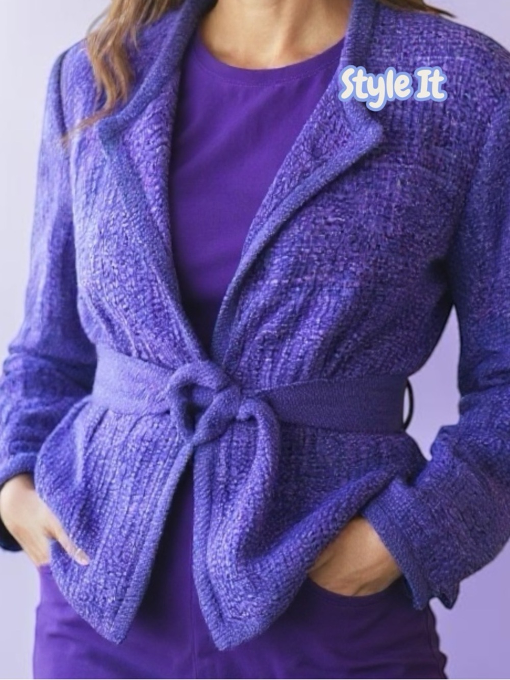 SHACKET BLAZER VTG Womens SZ XL Handspun Virgin Wool RARE URUGUAY ARTISAN PURPLE